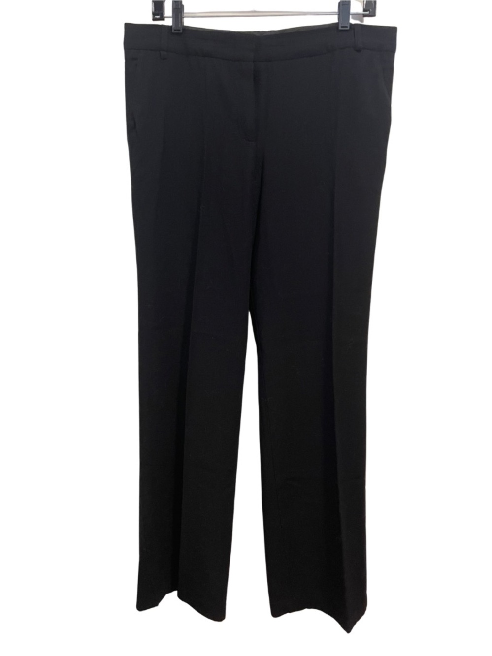 BCBGMaxAzria Wool-Blend Wide Leg Dress Pants in Black